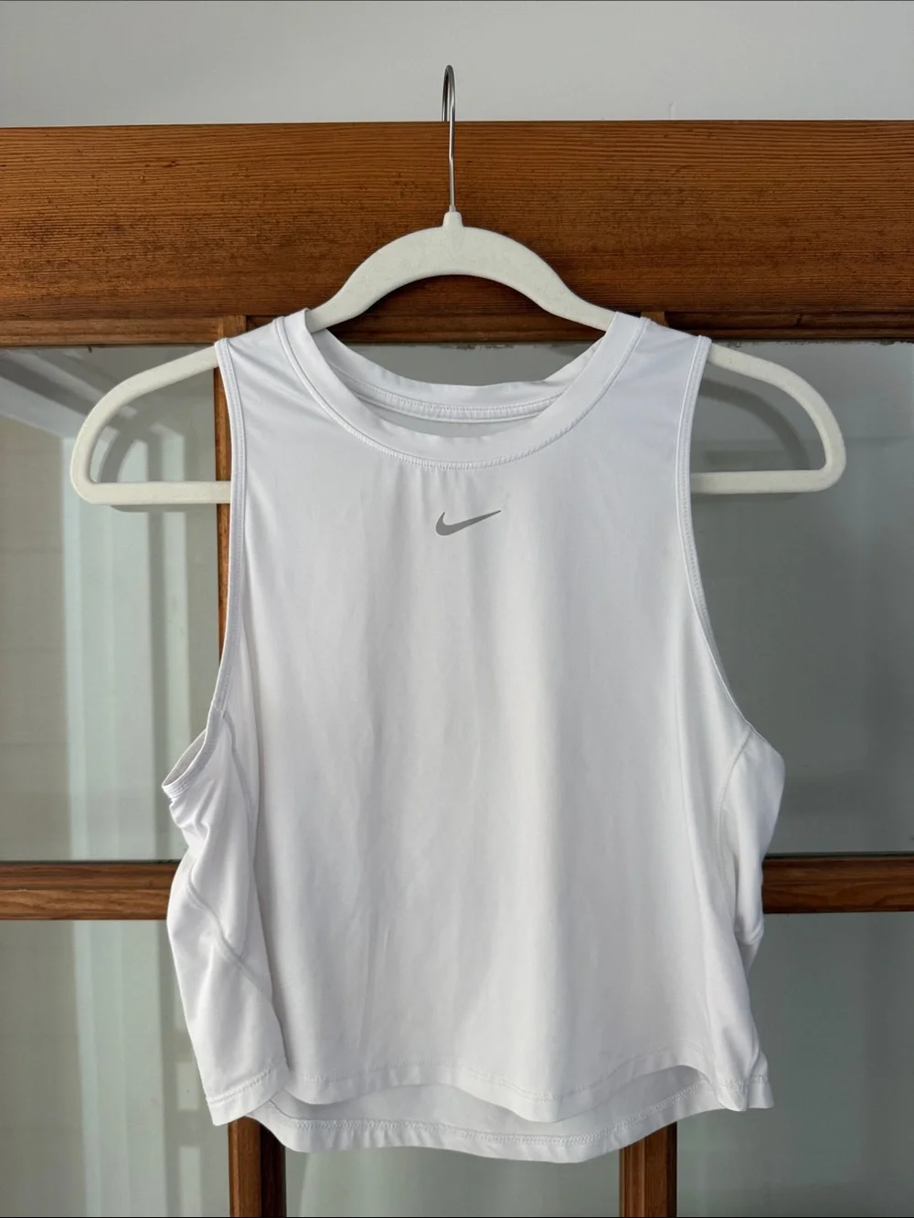 Set of 3 Nike Cropped Athletic Tanks with Silver Swoosh